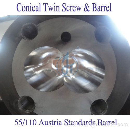 conical twin screw and barrel for HDPE